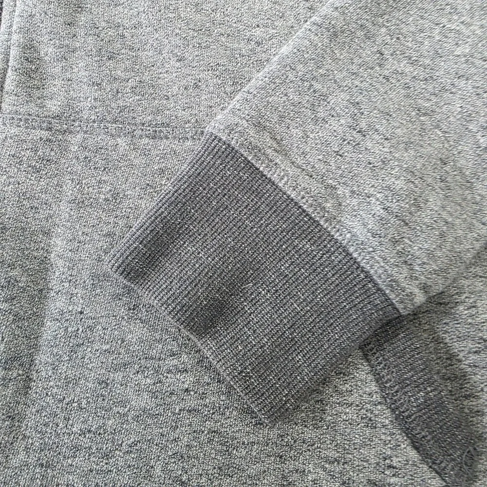Faherty Mens Heather Grey Full Zip Colorblock Fleece Hoodie Sweatshirt Medium